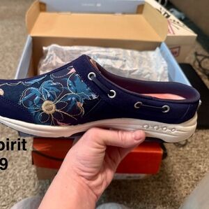 Easy Spirit Women's Floral Slip-On Shoes - Blue